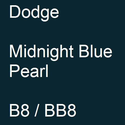 Dodge, Midnight Blue Pearl, B8 / BB8.